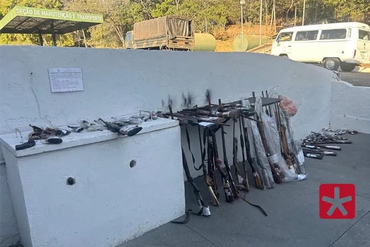 75 armas de fogo são destruídas com coordenação da polícia civil de João Pinheiro