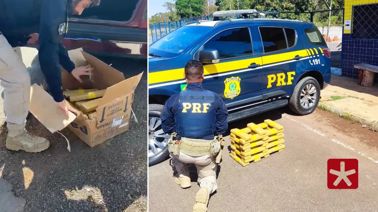 PRF apreende 30 quilos de maconha em veículo na BR-365