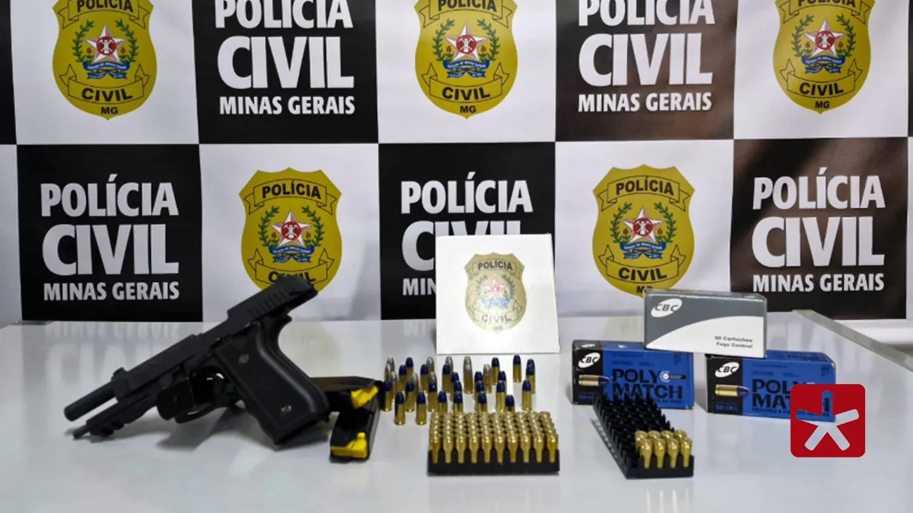 Arma de fogo e munições são apreendidas durante investigação de caso de violência doméstica