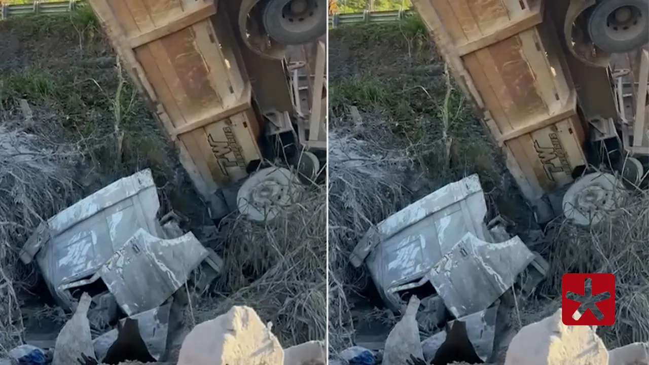 Segundo o Corpo de Bombeiros, o corpo foi localizado debaixo dos destroços no km 77