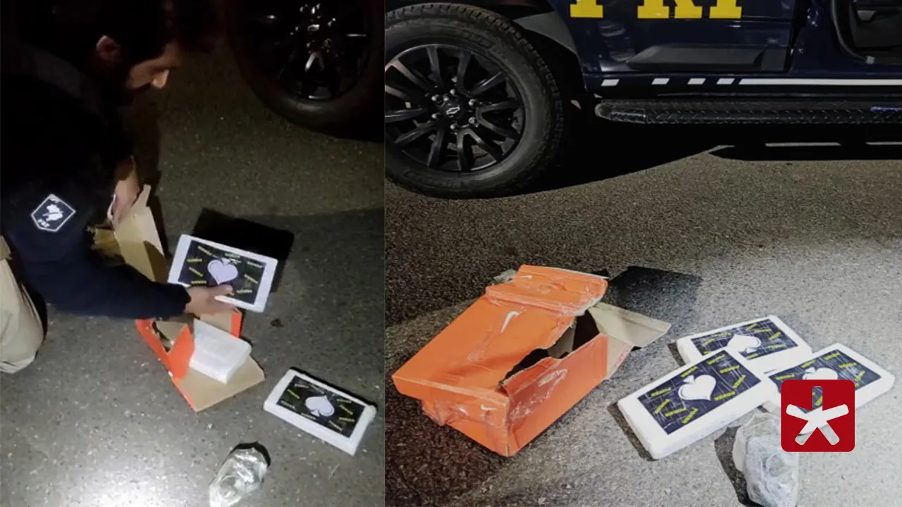 Passageiro de ônibus é flagrado transportando maconha e cocaína