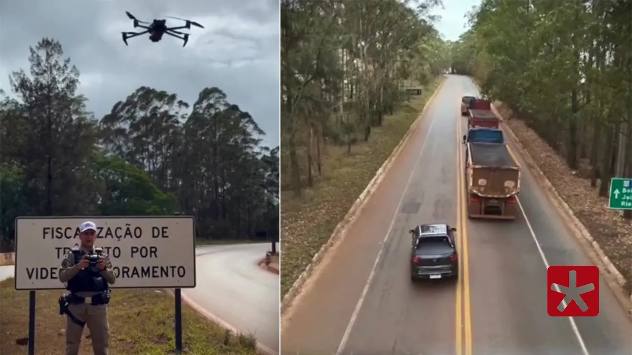 Polícia Militar Rodoviária utiliza drones para fiscalizar infrações de trânsito